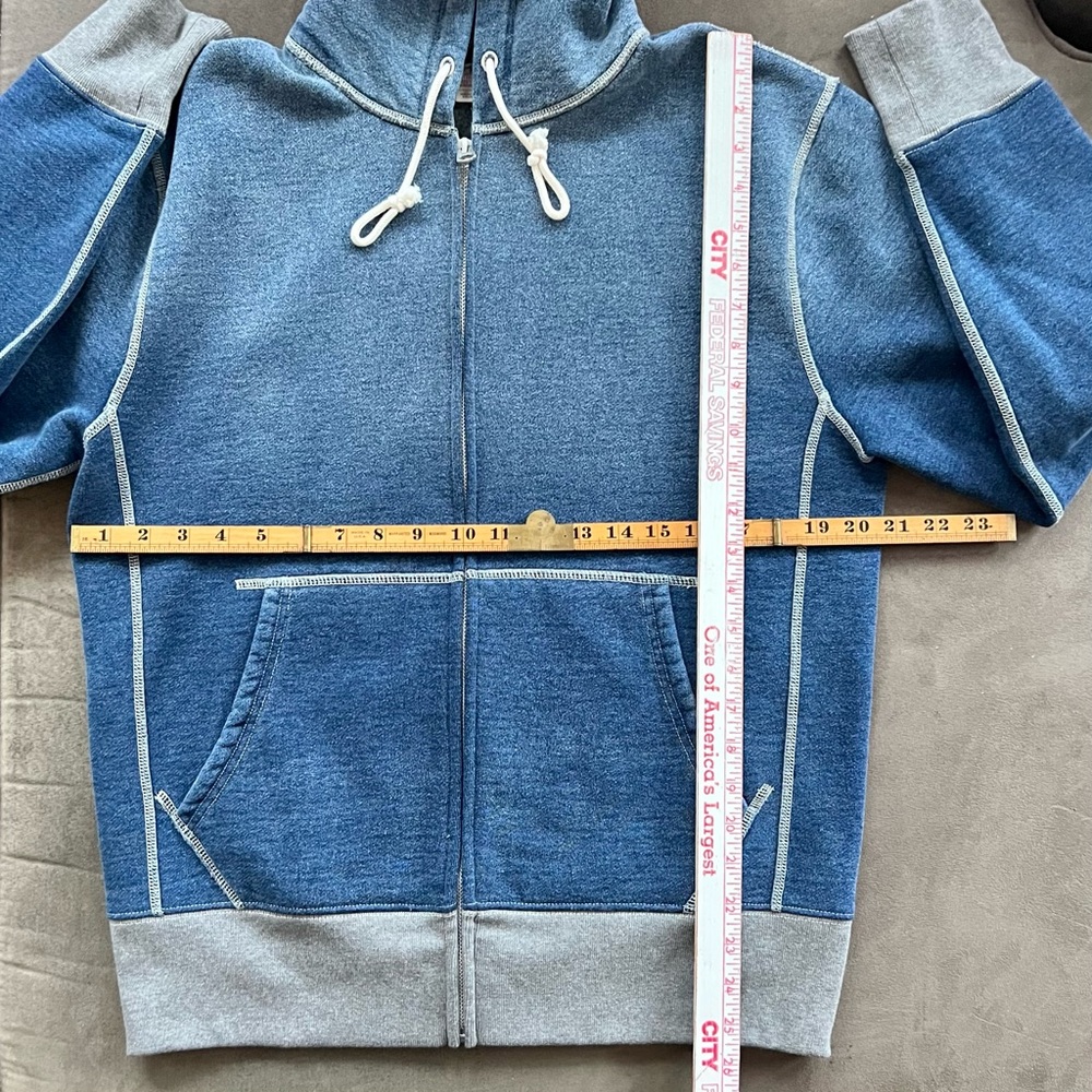 J.Crew Wallace & Barnes Full-Zip Hoodie in Indigo Wash (M) New With Tags - Picture 7 of 8